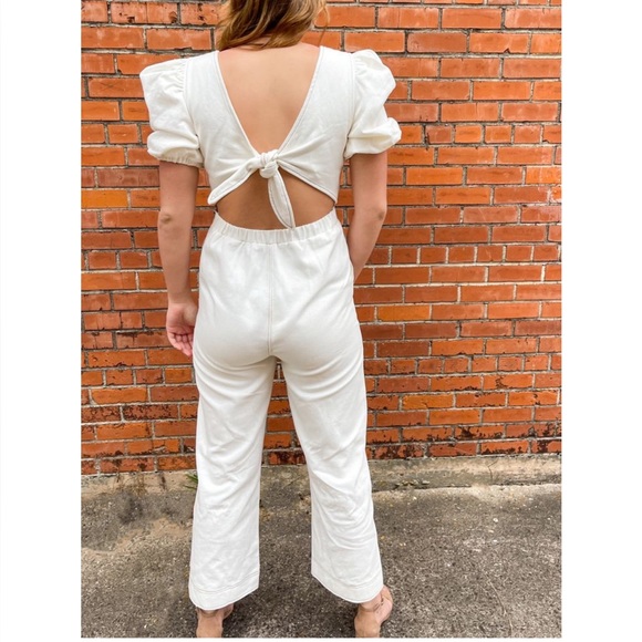 Brand new white denim jumpsuit - Picture 2 of 3